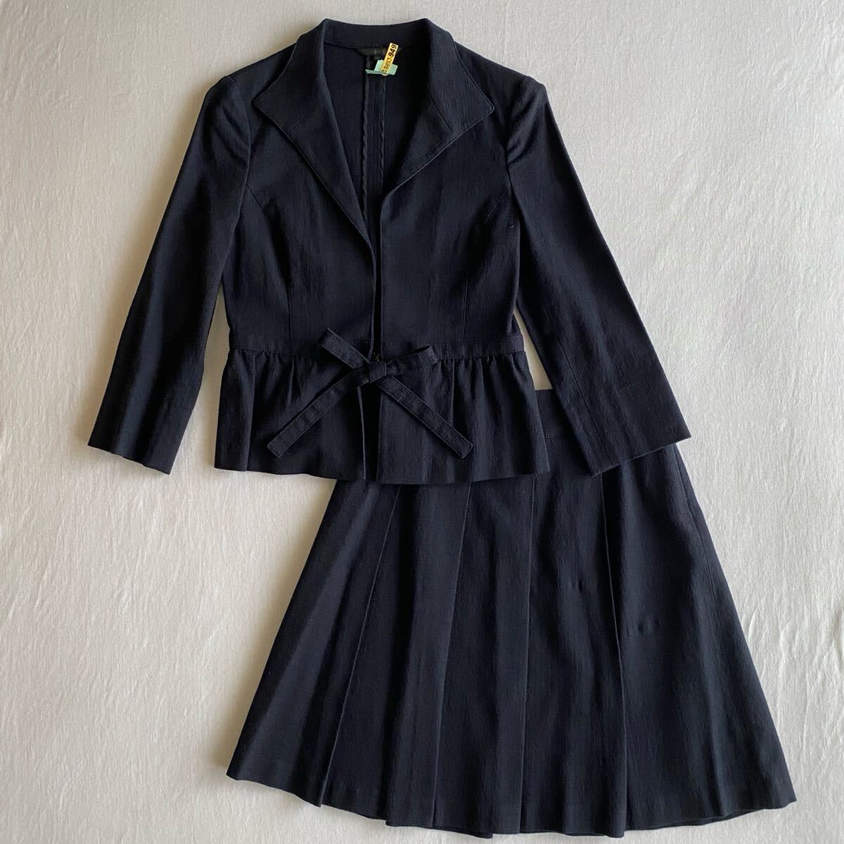 ★クリーニング済★ ANAYI アナイ セットアップ スーツ サイズ36・38 紺 入園式 卒園式 入学式 卒業式 フォーマル拍卖