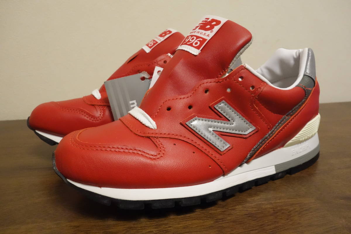 定価3.3万円 新品未使用 New Balance M996 NCA 23cm UK ENGLAND 赤 レザー 576 990 991 992 993 995 997 998 1300 1400 1500 USA NCB RED拍卖