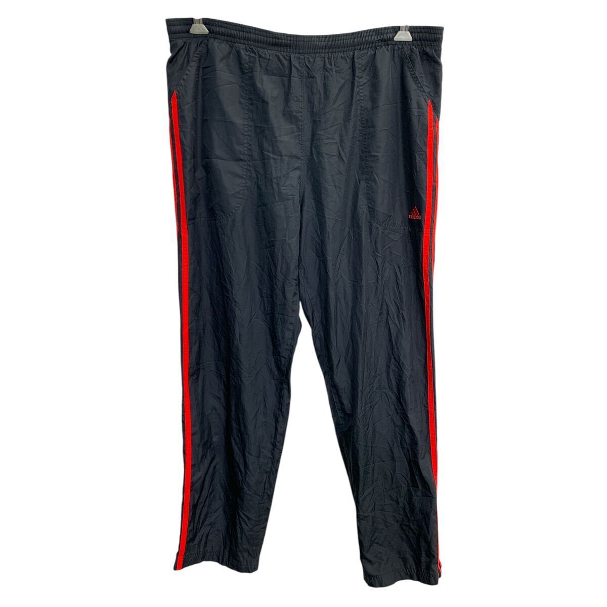 adidas ナイロンパンツ Mサイズ アディダス ブラック 古着卸 アメリカ仕入 2503-1176拍卖