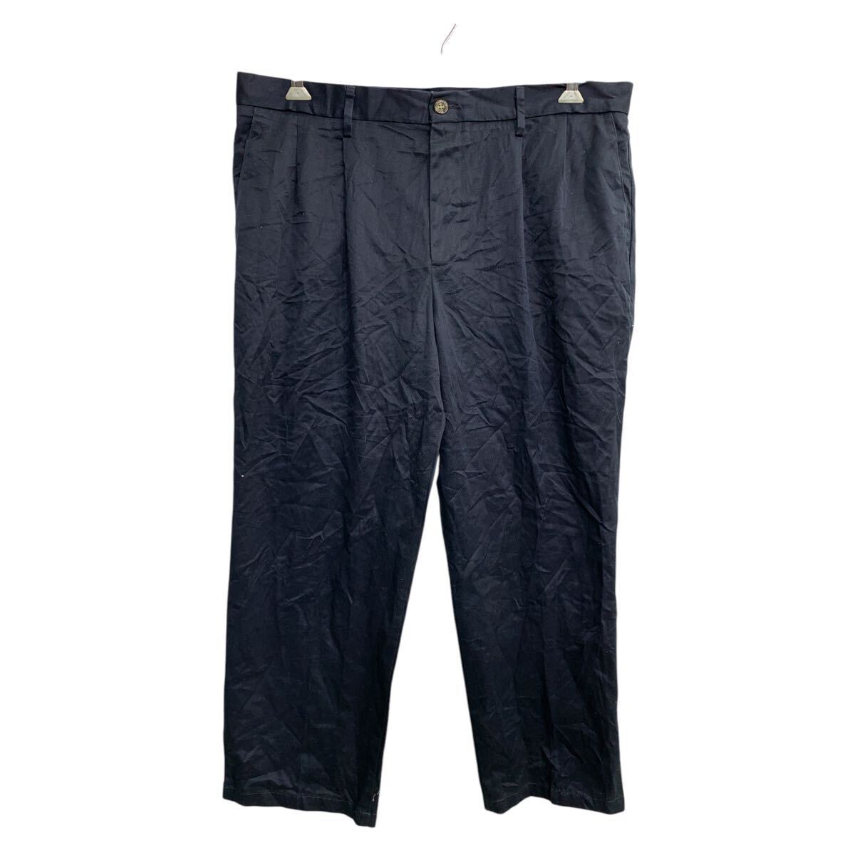 DOCKERS チノパン W38 ドッカーズ クラシックフィット タック ビッグサイズ ネイビー コットン 古着卸 アメリカ仕入 2503-1130拍卖