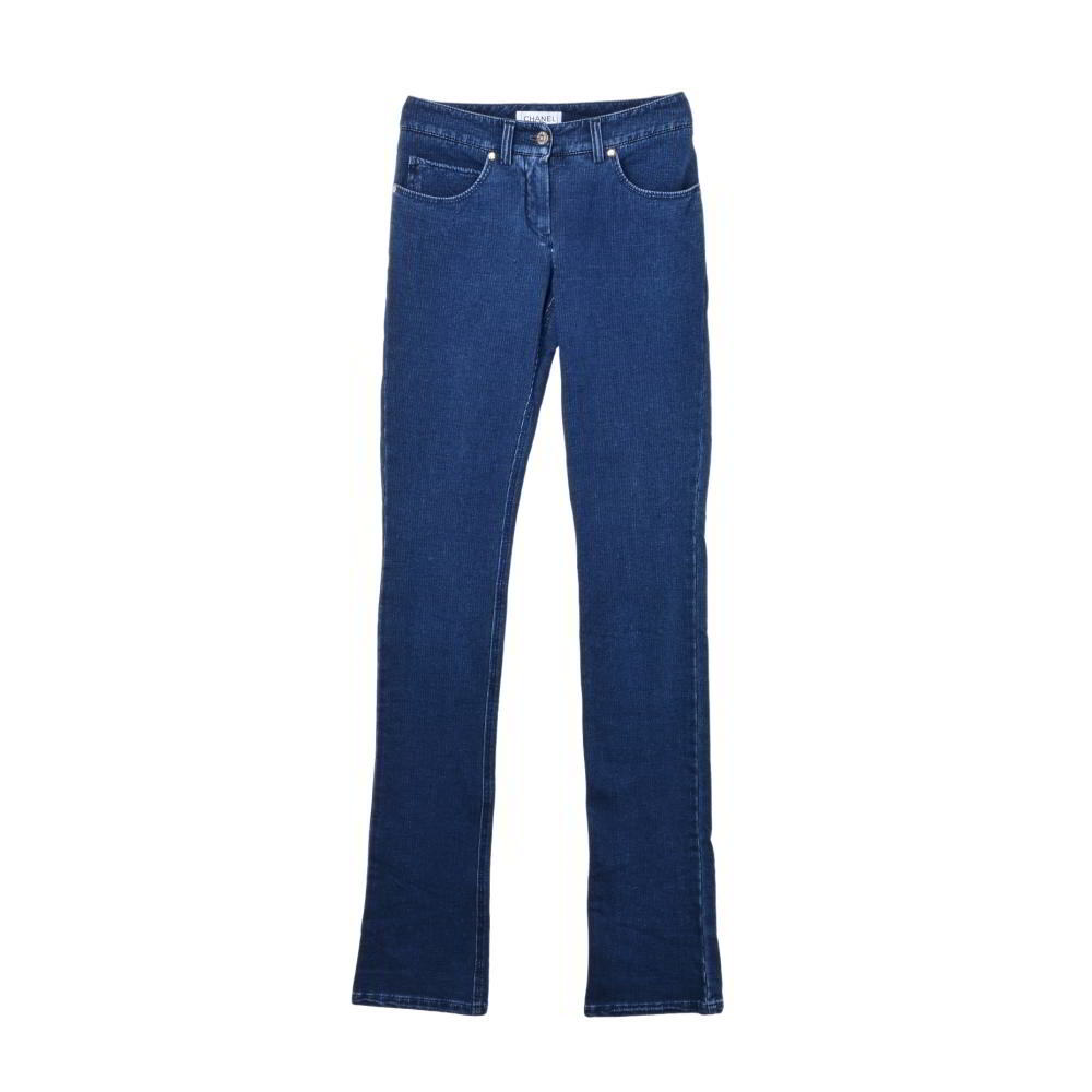 CHANEL 07P P30518 マトラッセポケット ストレッチ デニム 34 ブルー シャネル KL4B2S2U62拍卖