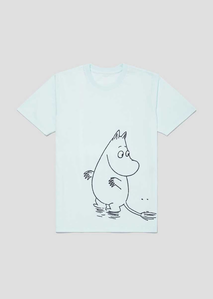 新品未使用!グラニフ ムーミン ブルー メンズ Lサイズ Tシャツ拍卖