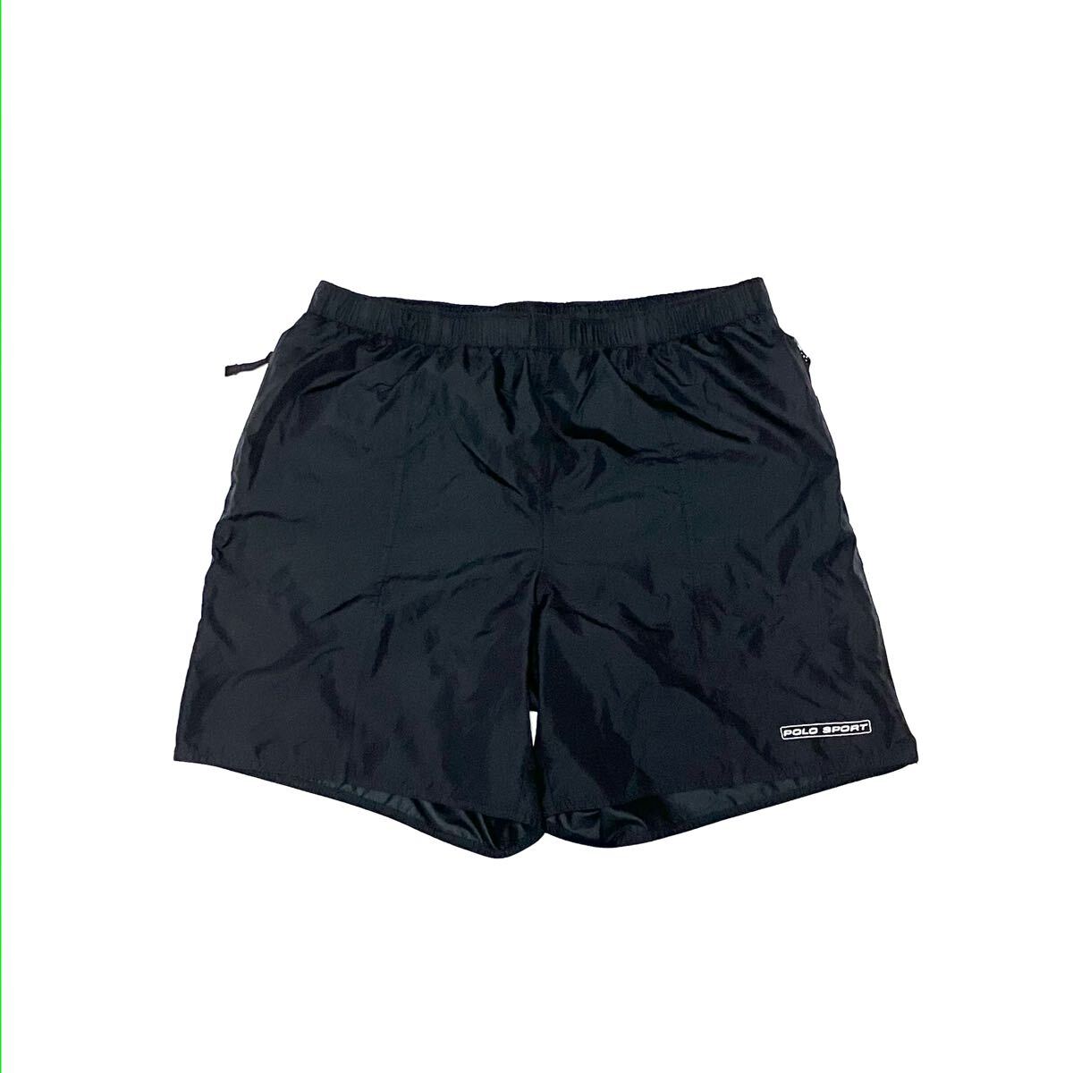 L POLO SPORT ポロスポーツ ナイロンショーツ ラルフローレン 黒 ブラック ロゴ 刺繍 ポロ ラルフローレン ショートパンツ ハーフパンツ拍卖