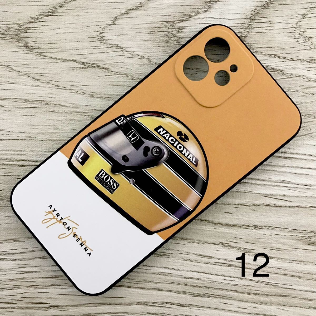 アイルトン・セナ ヘルメット iPhone 12 ケース F1 マクラーレン ロータス ホンダ ブラジル スマホ拍卖
