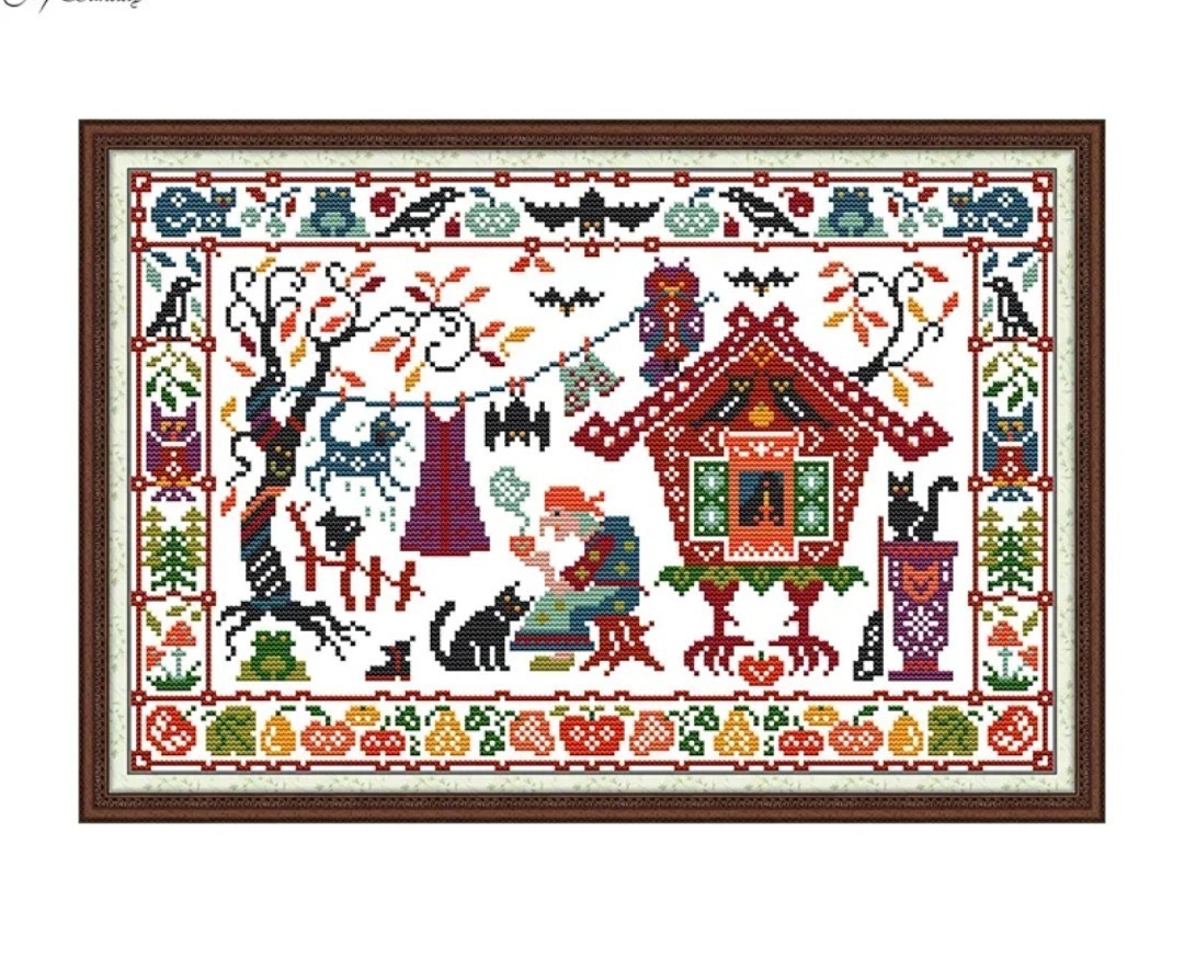 クロスステッチキット Halloween 2 ハロウィン モチーフ 11CT 53×37cm 刺繍 拍卖