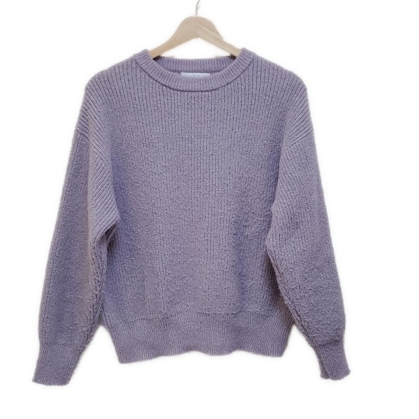 ユナイテッドアローズ UNITED ARROWS 長袖セーター/ニット - ライトパープル レディース クルーネック/ラメ 美品 トップス拍卖