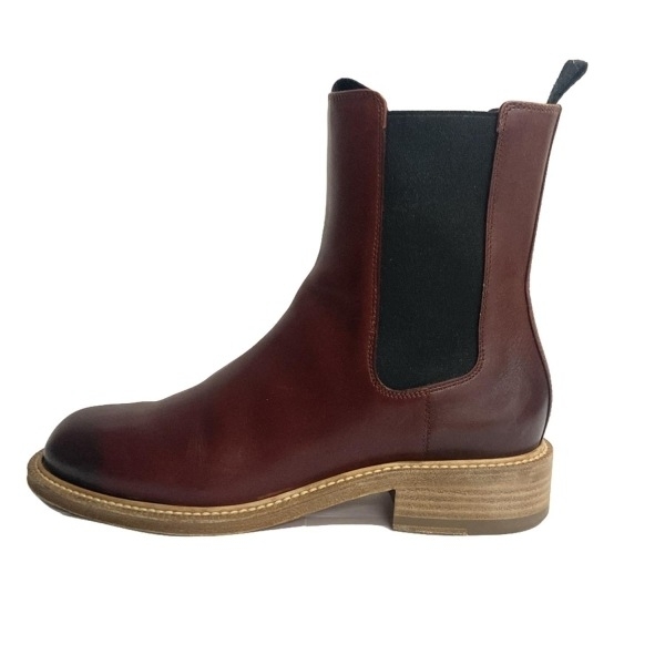 セリーヌ CELINE ショートブーツ 37 - レザー レッドブラウン レディース サイドゴア 靴拍卖