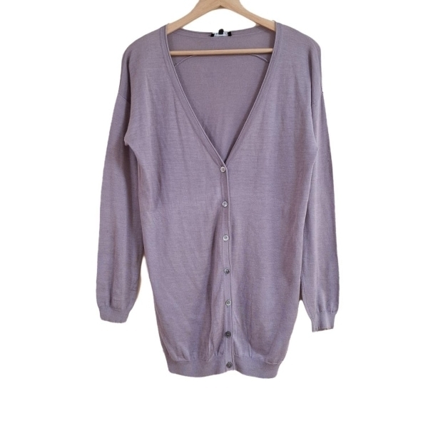 セオリー theory カーディガン サイズ2 S - ライトパープル レディース 長袖 トップス拍卖