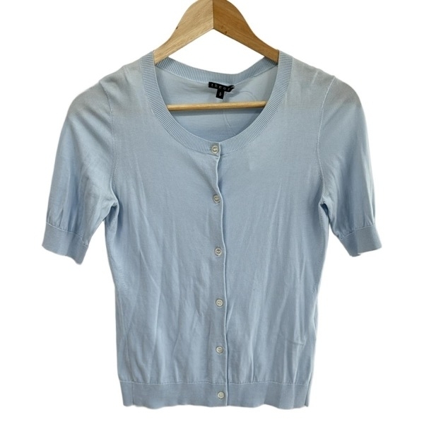 セオリー theory カーディガン サイズS - ライトブルー レディース 半袖 美品 トップス拍卖