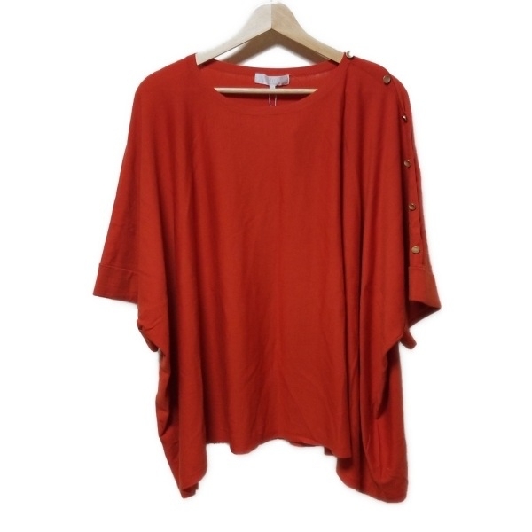 ジユウク 自由区/jiyuku 七分袖セーター/ニット サイズ38 M - オレンジレッド レディース 美品 トップス拍卖