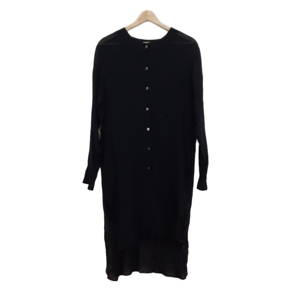 ミズイロインド mizuiro ind カーディガン - 黒 長袖/春/ロング 美品 トップス拍卖