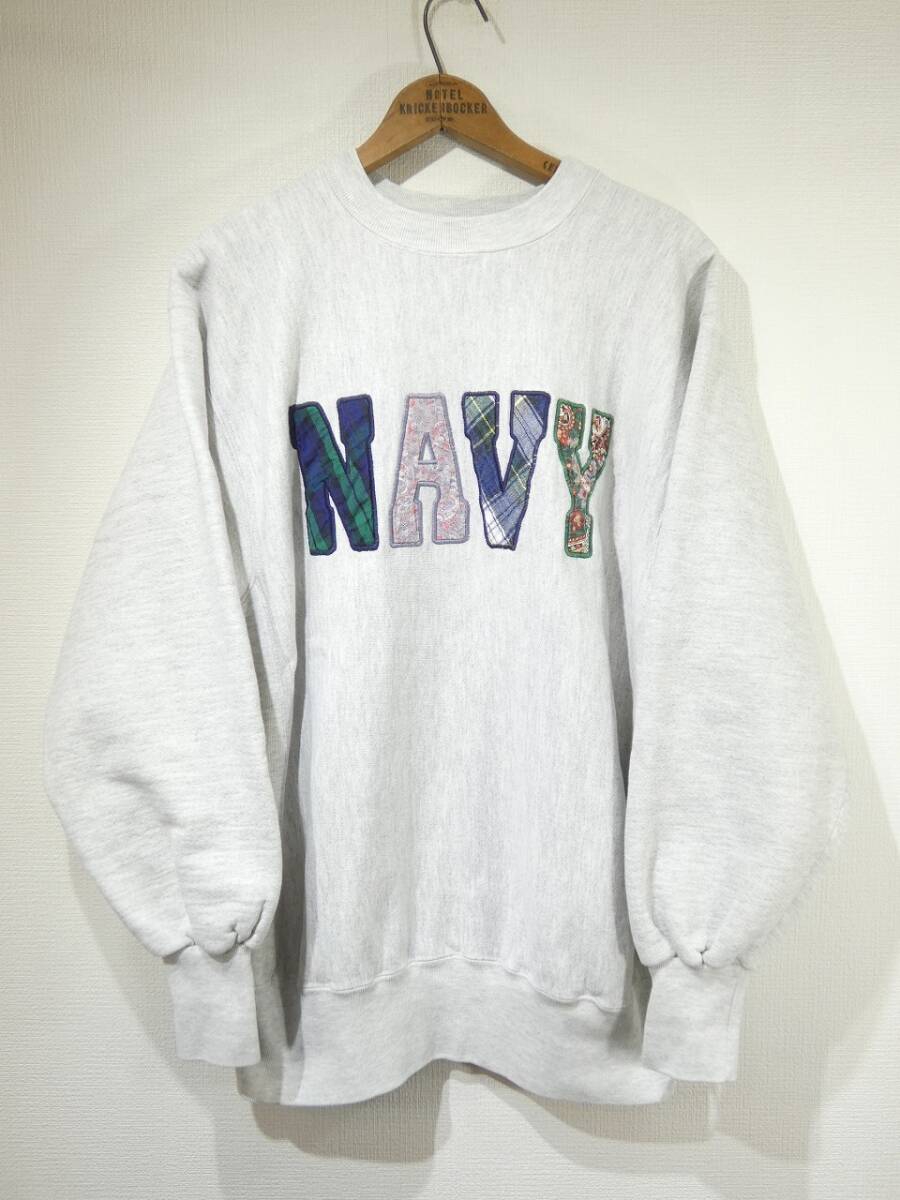 レア USA製 90s ビンテージ I.A.Bedford US NAVY ミリタリー チャンピオン リバース ウイーブ タイプ スウェット トレーナー XL 80s 70s拍卖