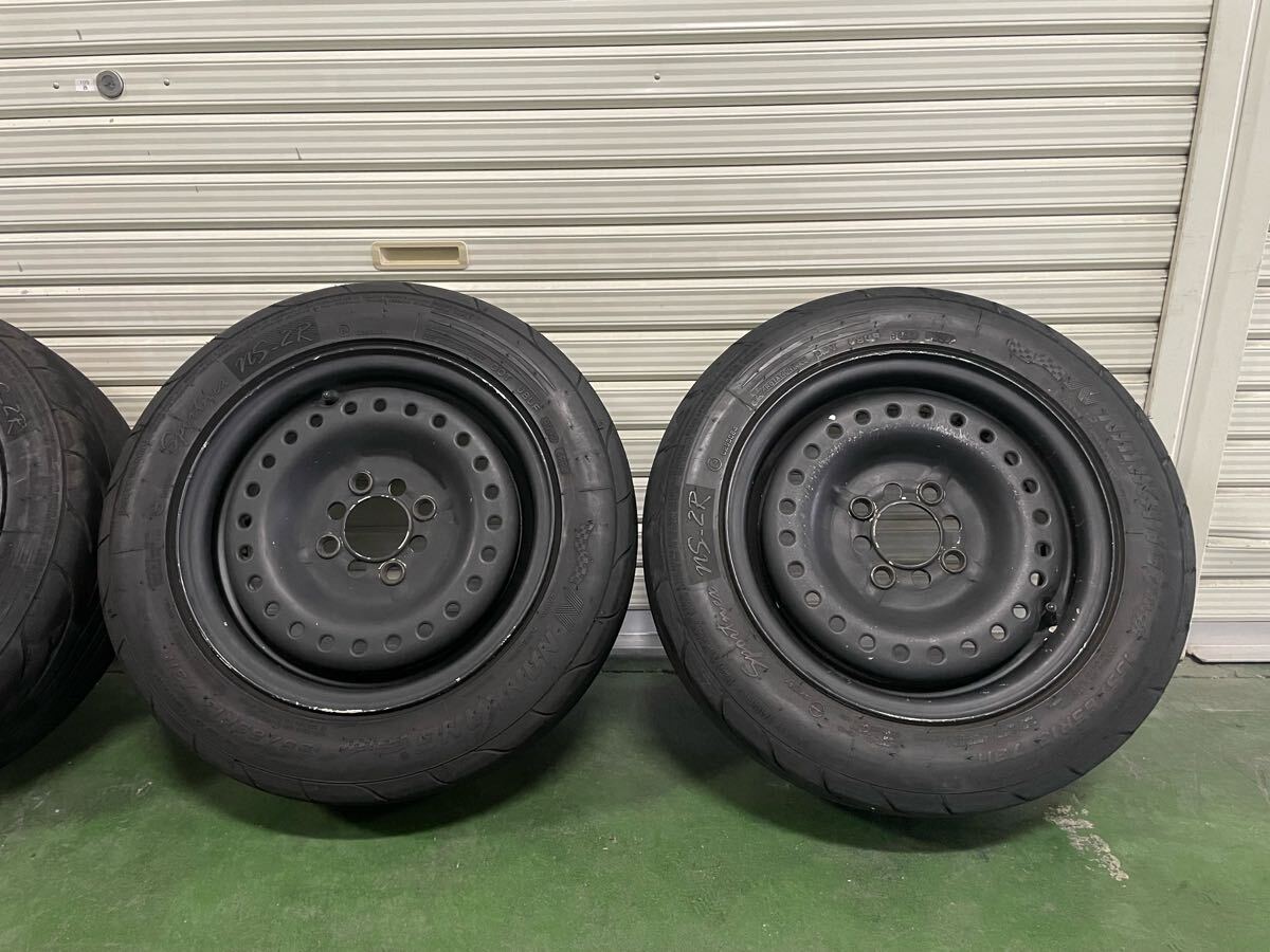 BRIDGESTONE Super R.A.P スーパーラップ PCD100 4h RAP ブリジストン アルミホイール 13インチ 5J+32 軽量 23年製 NS-2R 155/65R13 拍卖