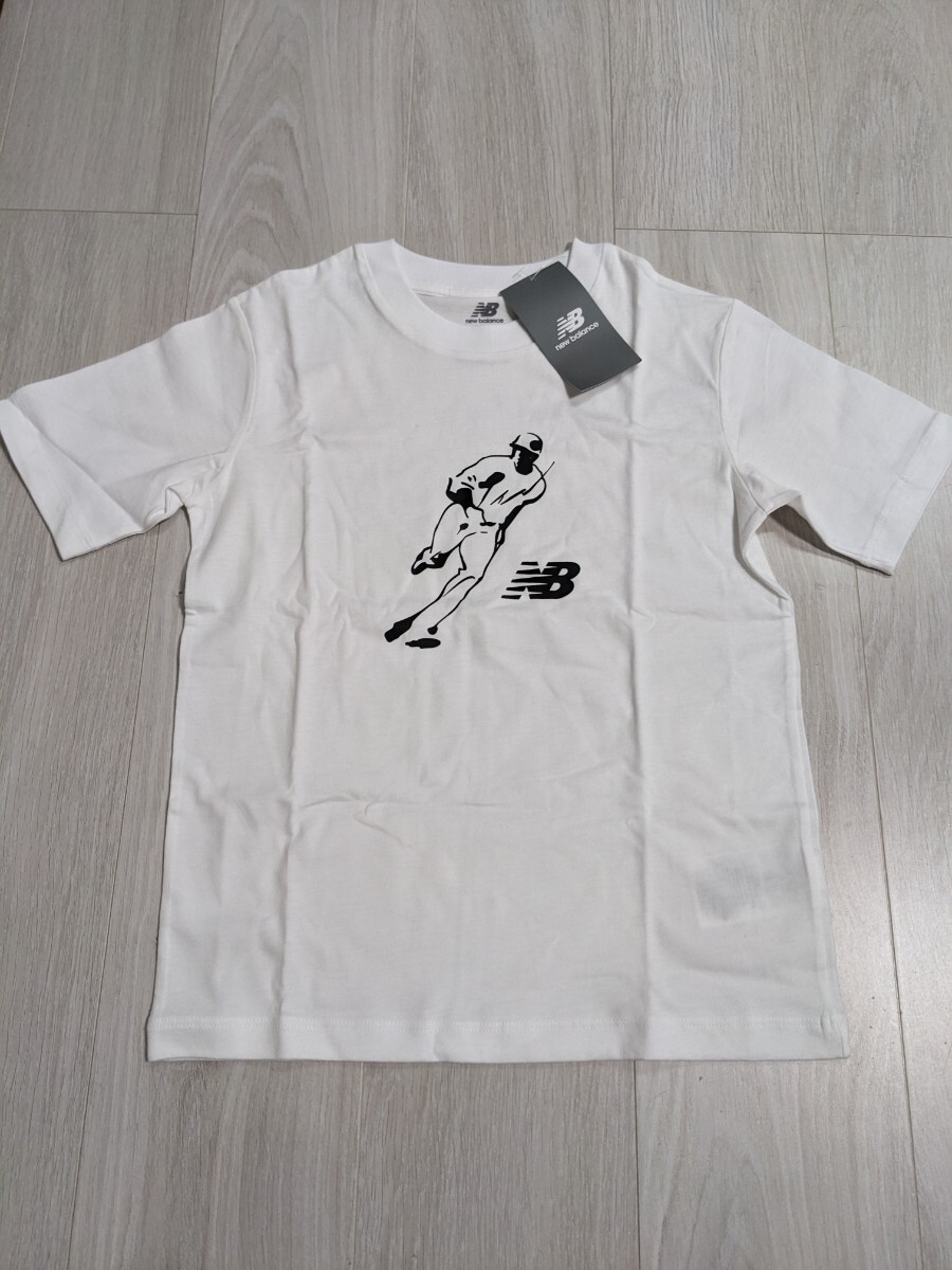 新品未使用 限定 newbalance ニューバランス 大谷翔平 半袖 Tシャツ 120 キッズ 子ども ホワイト 白 拍卖