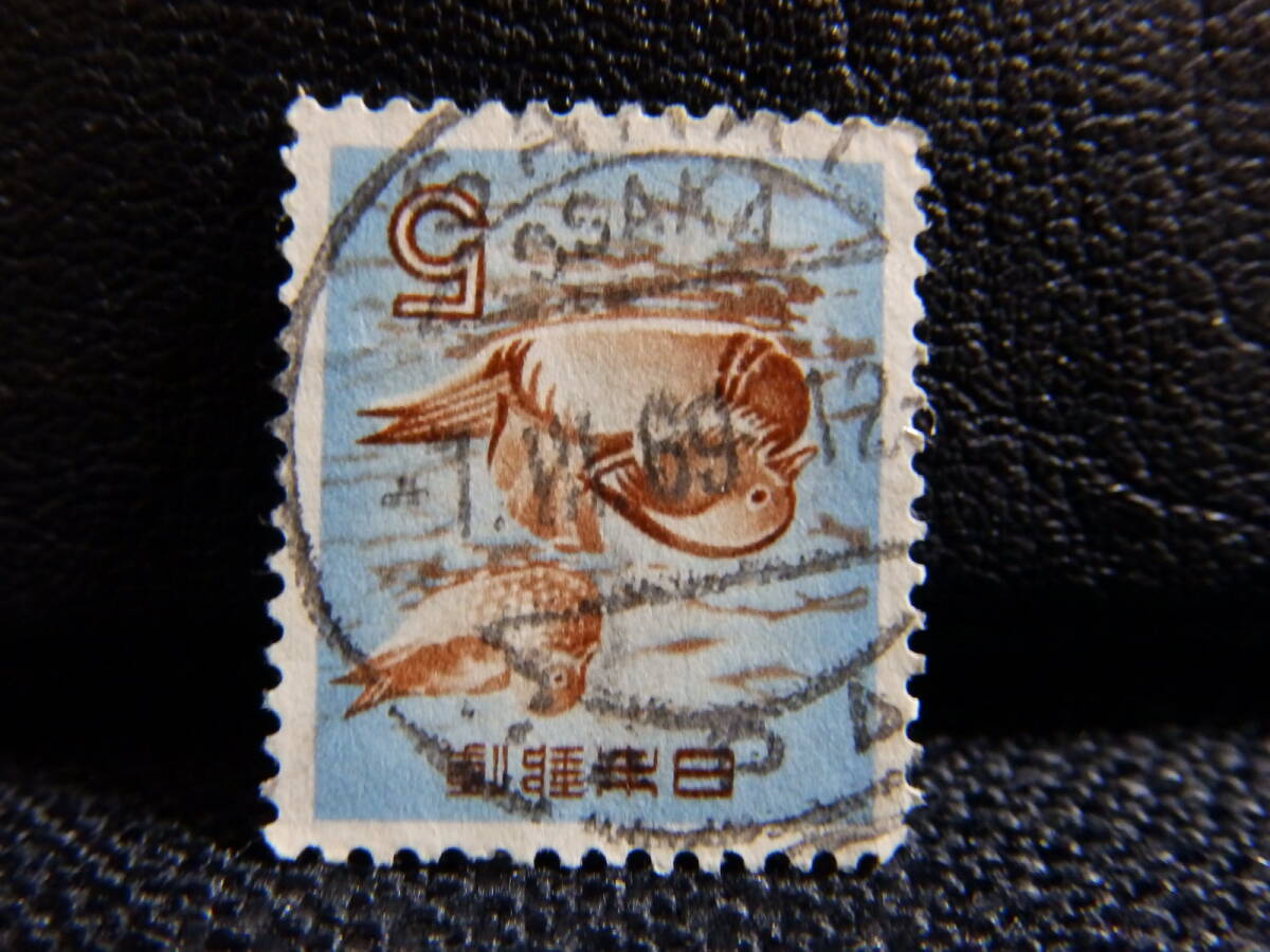 【欧文三日月消】おしどり5円 SAKAI 69.11.1 12-()拍卖