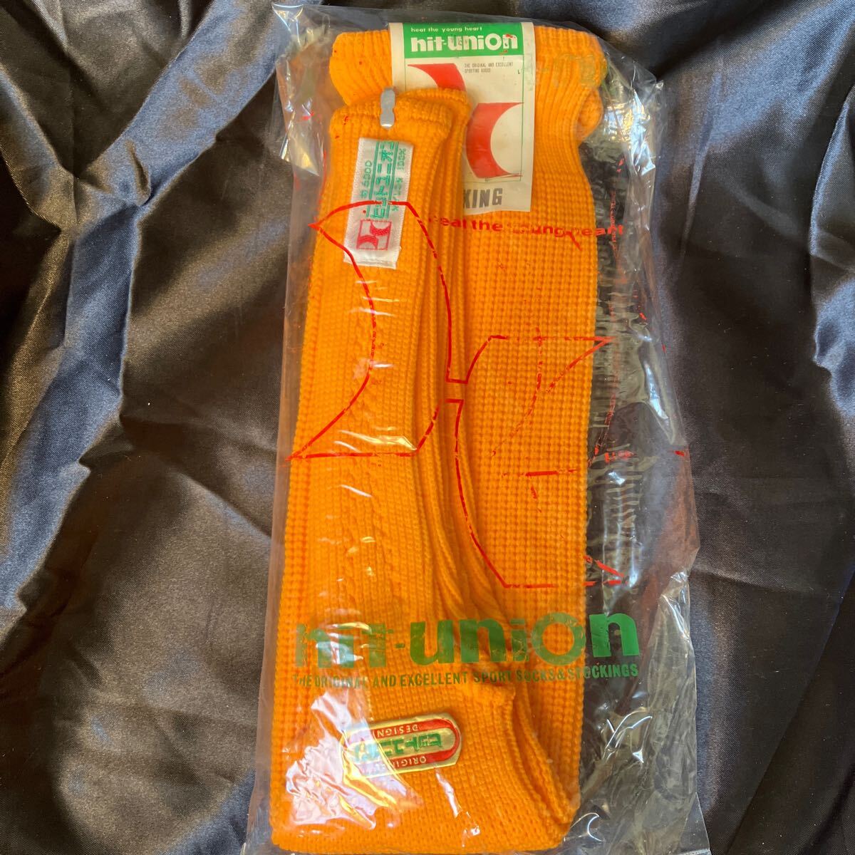 ヒットユニオン 野球ソックス オレンジ 新品未使用品 拍卖