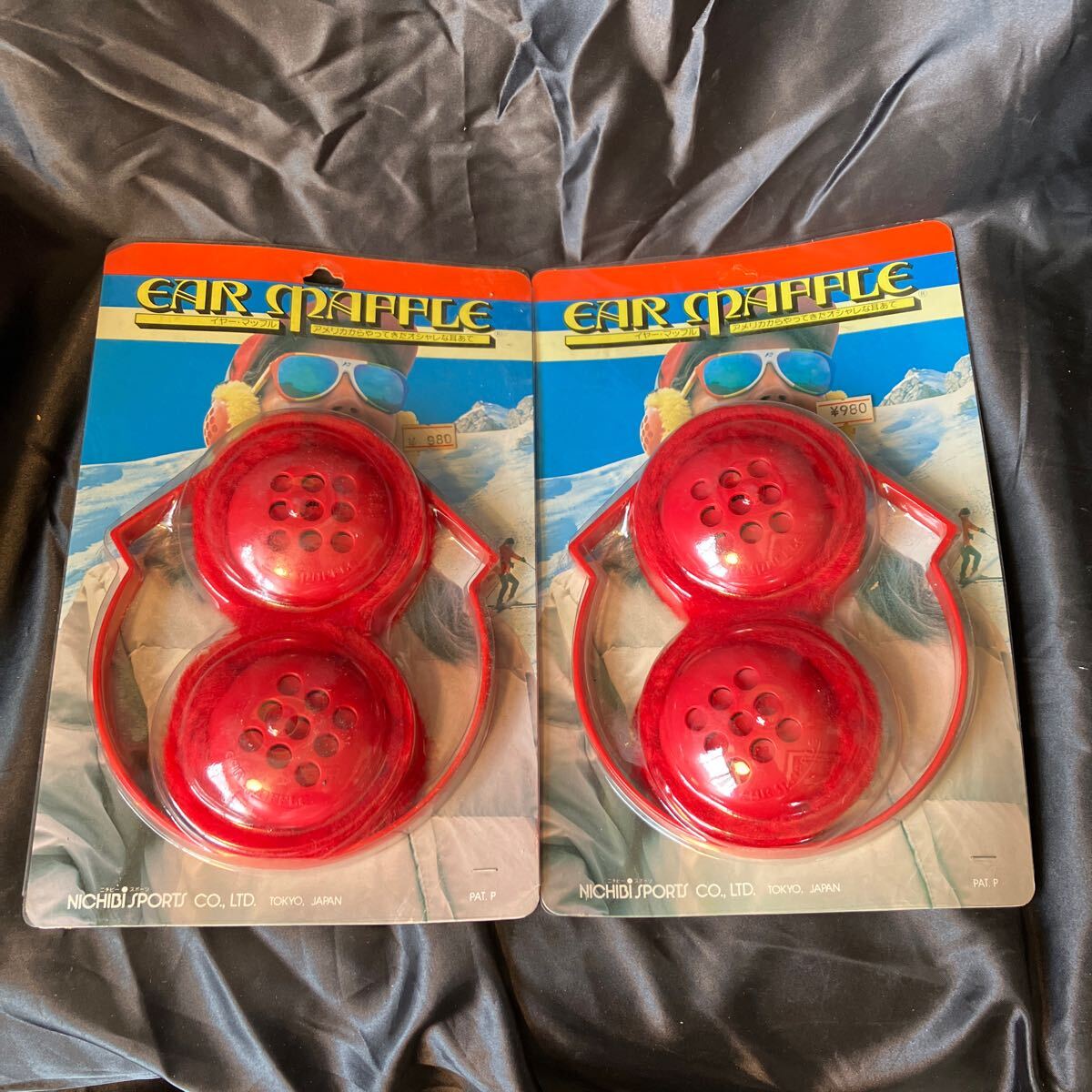 イアー・マッフル レッド ビンテージ品 レトロ 2点セット拍卖