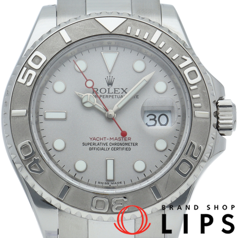 ロレックス ヨットマスター メンズ時計 ロレジウム ルーレット 16622(M) 箱 保証書 PT/SS メンズ時計 シルバー 仕拍卖