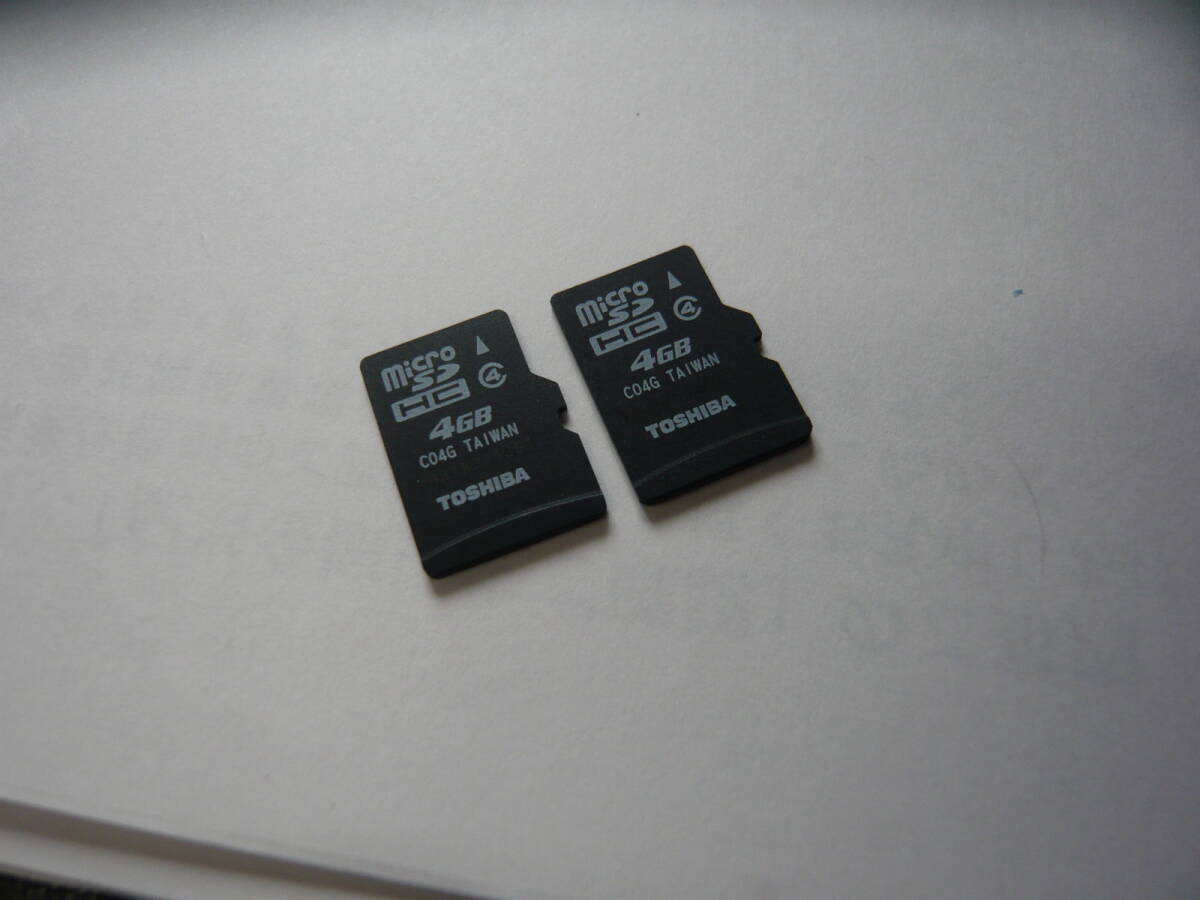 動作保証!送料無料!TOSHIBA microSDHC 4GB クラス④ 2枚セット拍卖
