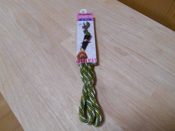 新品保管品!ドギーマン★超小型犬(チワワ・ポメ・トイプ)<丸紐・リード>★5kg グリーン系拍卖