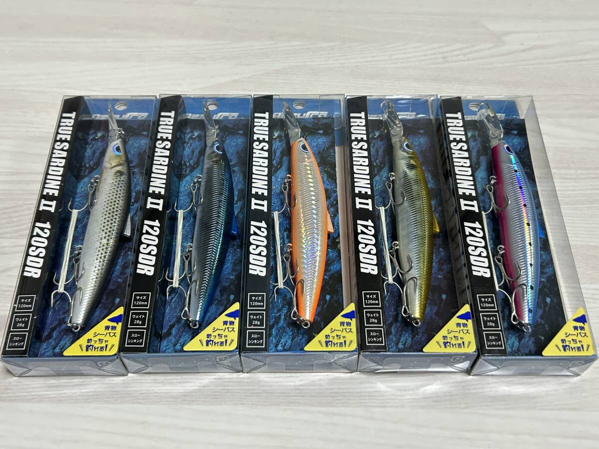 H ■■ 新品 アズーロ トゥルーサーディンⅡ 120SDR 28g 5色セット スローシンキング Azzurro ■■ T4.03拍卖