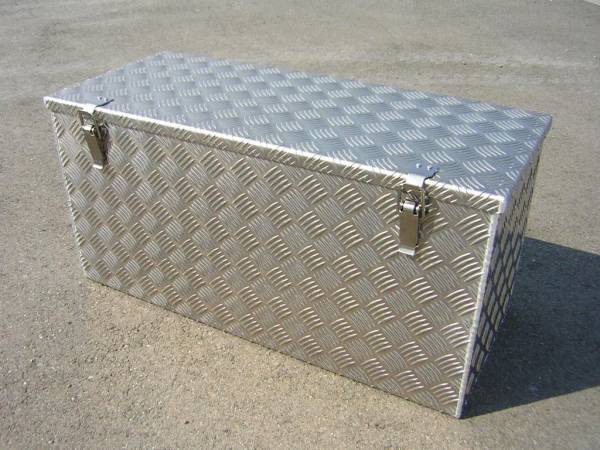 トラック用 工具箱 中 800×395 重機工具箱 軽トラ シマ板 収納箱 重量道具入れ軽トラ荷台 鍵穴付き 拍卖