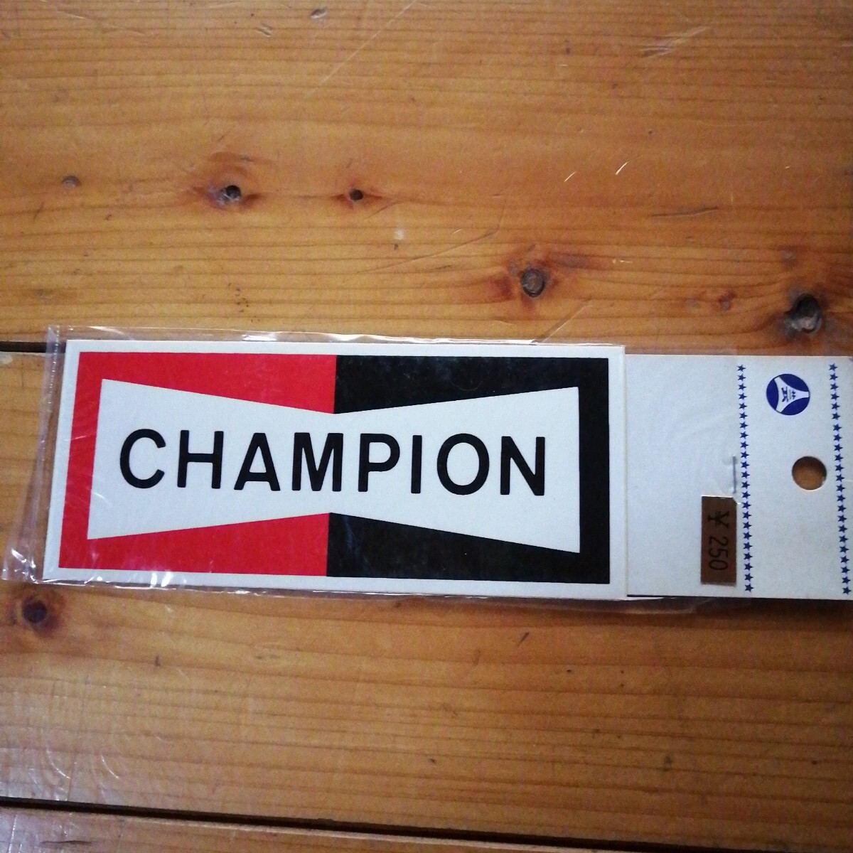 CHAMPION 昭和レトロ 当時物 ステッカー 約6cm x 14cm拍卖