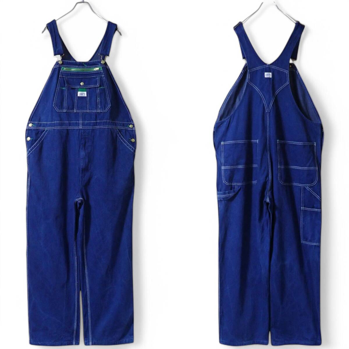 6444/LIBERTY オーバーオール 40(W112cm)●洗濯プレス済●デニム カバーオール ワークパンツ ウェア サロペット リバティ ジーンズ 古着拍卖
