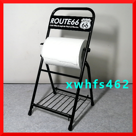 新品即決 トイレットペーパーホルダー ROUTE66 ルート66 アメリカン 雑貨 アメカジ 古着 おしゃれ スタンド レトロ 80年代 アウトドア zak拍卖