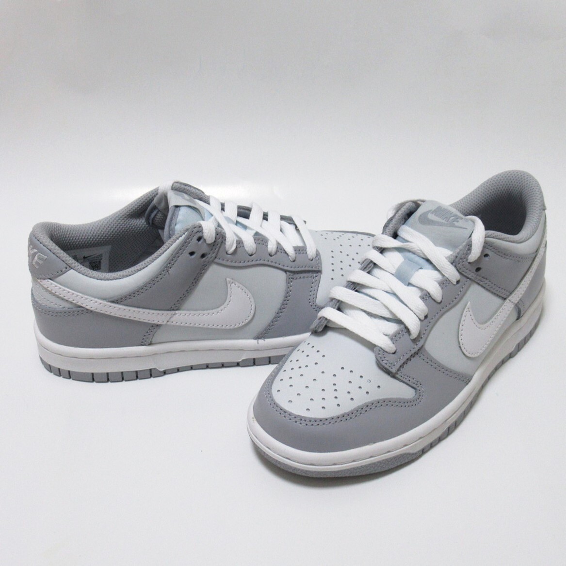 NIKE DUNK LOW GS グレー 23cm ナイキ ダンク ロー ジュニア レディース ピュアプラチナム DH9765-001拍卖