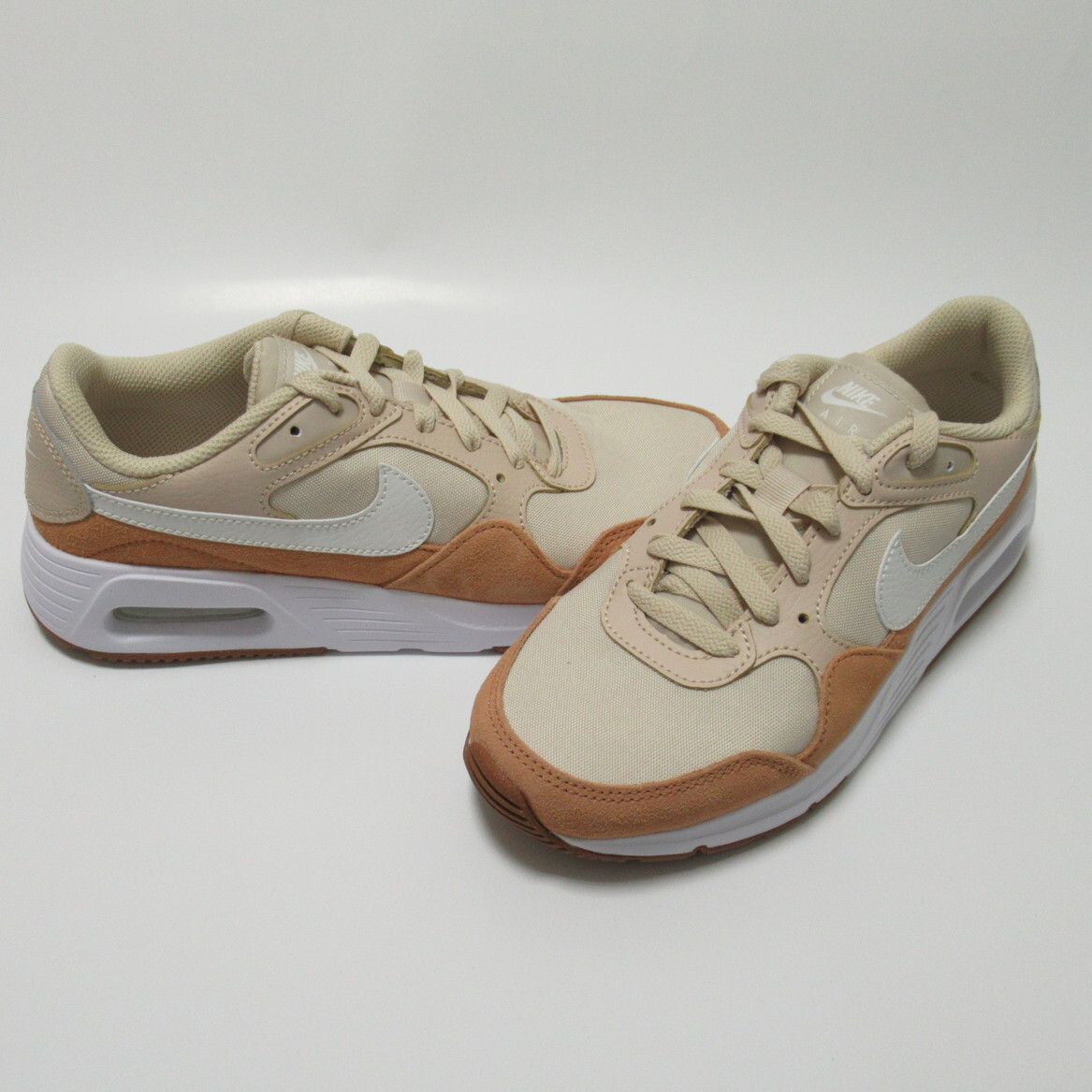 NIKE WMNS AIR MAX SC ベージュ 白 23.5cm ナイキ エアマックス レディース サンドドラフト キャンバス CW4554-119拍卖