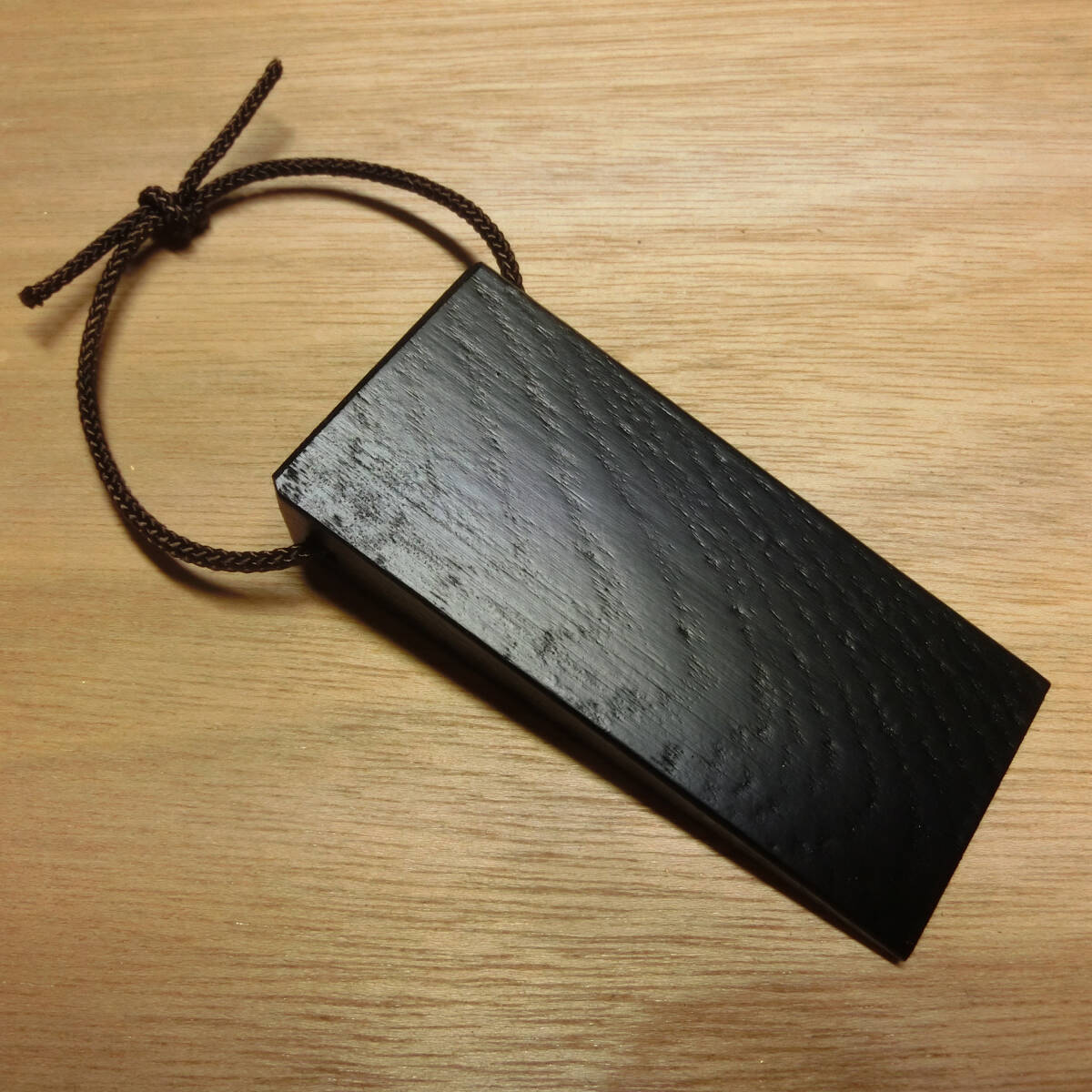 木製 ドア止め ドアストッパー ミニ 1個 天然杢楢無垢材 ブラック Nas69 拍卖