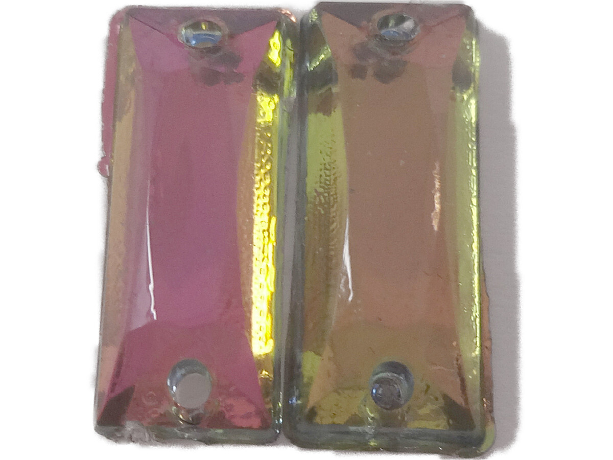 キラリ手芸部 No.2926ビジュー パーツ 手芸用 ソーオン ストーン(アクリル)クリスタルAB(オーロラ)_1.5cm×0.6cm_7個入り拍卖