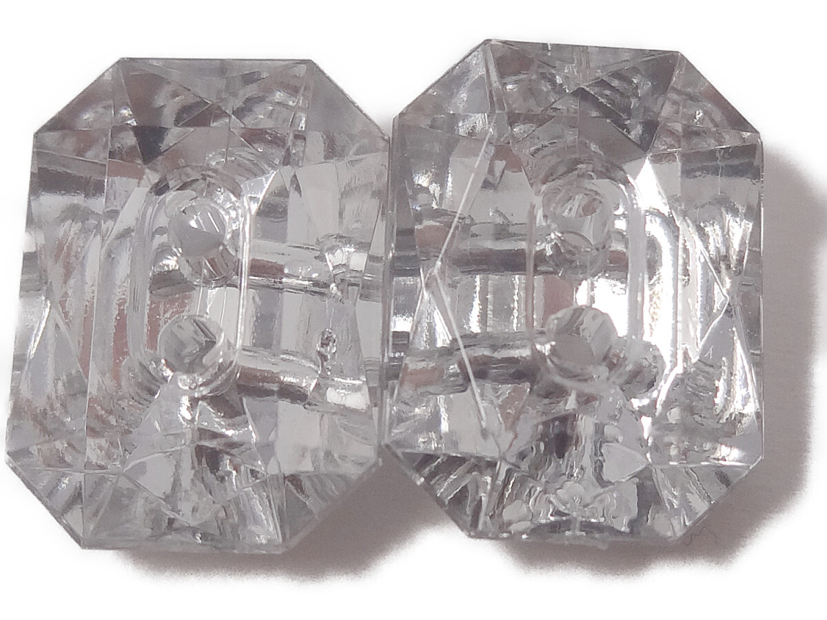 キラリ手芸部 No1241_ビジュー ボタン 手芸用 ソーオン ストーン(アクリル)_クリスタル1.0×1.3cm_5個入り拍卖