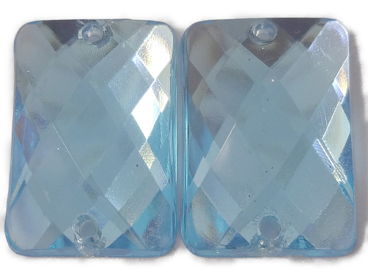 キラリ手芸部 No.3767ビジュー パーツ 手芸用 ソーオン ストーン(アクリル)青色(ブルー)0.9×1.4cm_16個入り拍卖