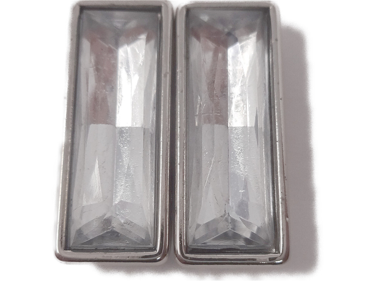 キラリ手芸部 No.1814ビジュー パーツ 手芸用 ツメ有り(アクリル)_クリスタル_0.7×2.0cm_3個入り拍卖