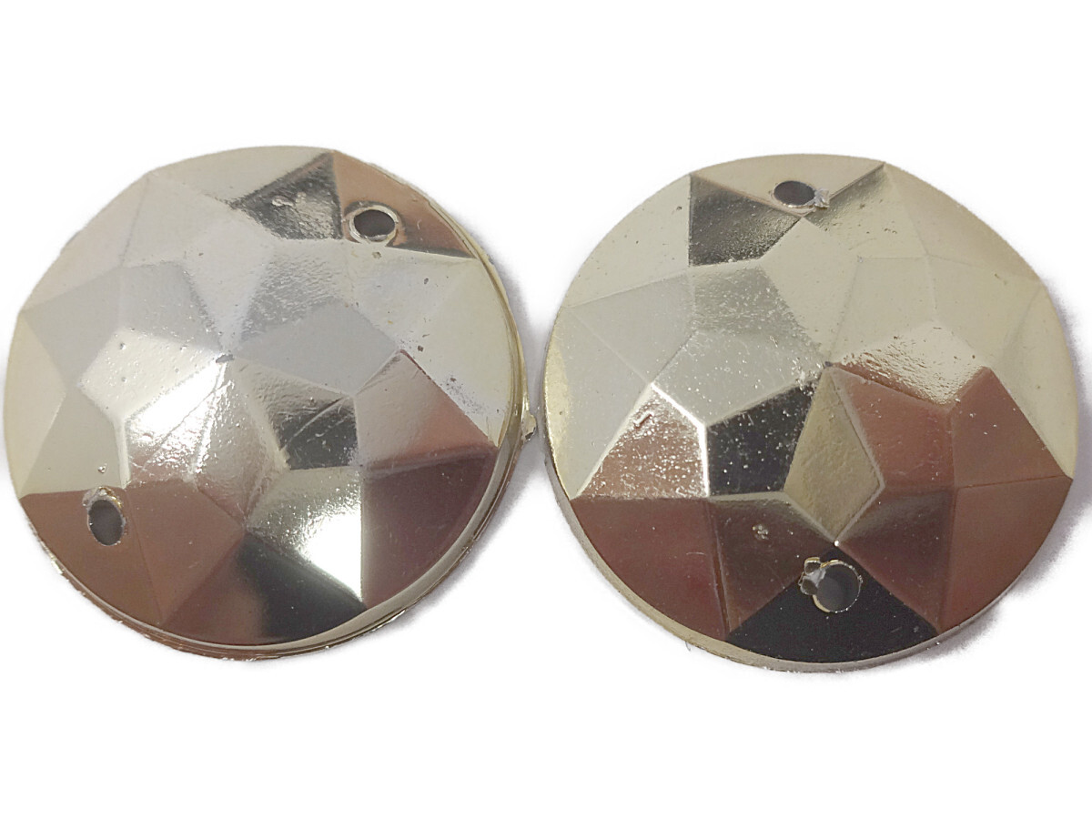 キラリ手芸部 No.2909ビジュー パーツ 手芸用 ソーオン ストーン(アクリル)金色(ゴールド)2.0×2.0cm_3個入り拍卖