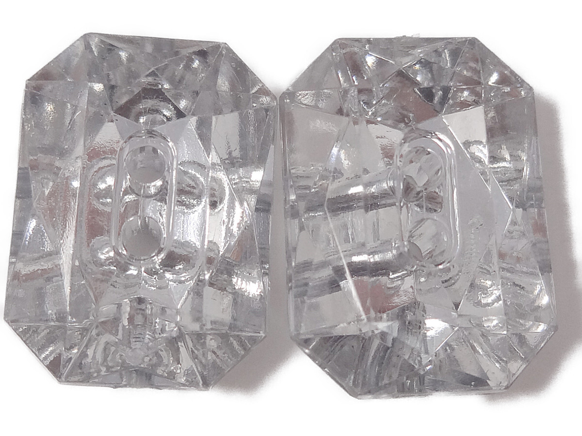 キラリ手芸部 No1250_ビジュー ボタン 手芸用 ソーオン ストーン(アクリル)_クリスタル1.4×2.0cm_3個入り拍卖