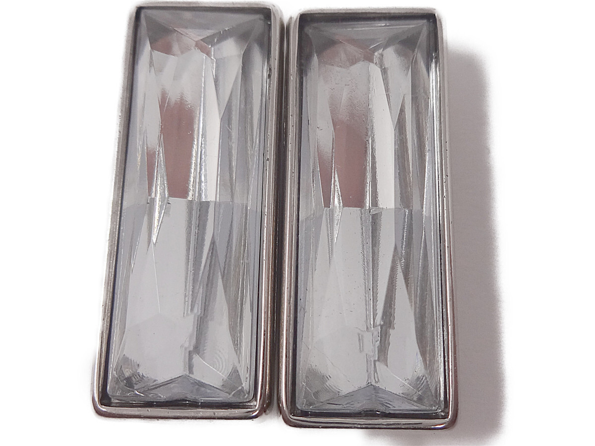 キラリ手芸部 No.1816ビジュー パーツ 手芸用 ツメ有り(アクリル)_クリスタル_1.0×2.5cm_2個入り拍卖