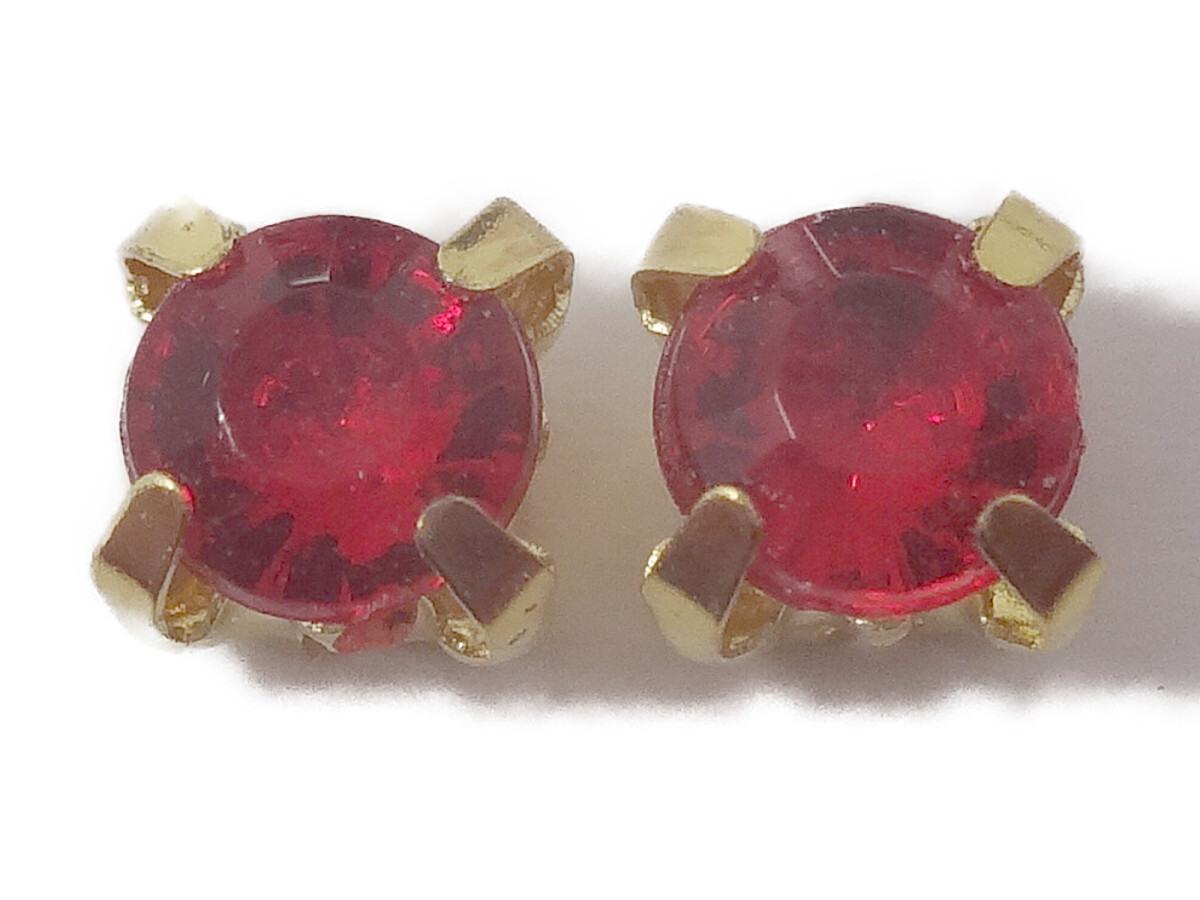 キラリ手芸部 No.3539ビジュー パーツ 手芸用 ツメ有り(アクリル)赤色(レッド)0.4×0.4cm_30個入り拍卖