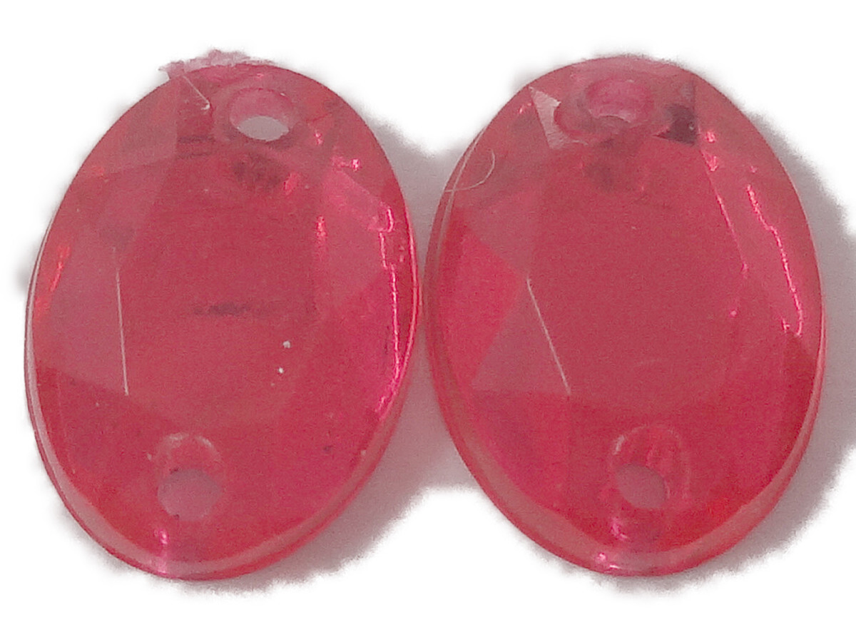 キラリ手芸部 No.3814ビジュー パーツ 手芸用 ソーオン ストーン(アクリル)ピンク色(楕円)0.6×0.8cm_25個入り拍卖