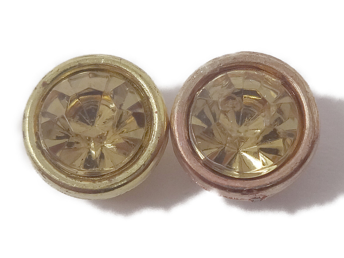 キラリ手芸部 No.1852ビジュー パーツ 手芸用 ツメ有り(アクリル)黄色(イエロー)0.7×0.7cm_5個入り拍卖