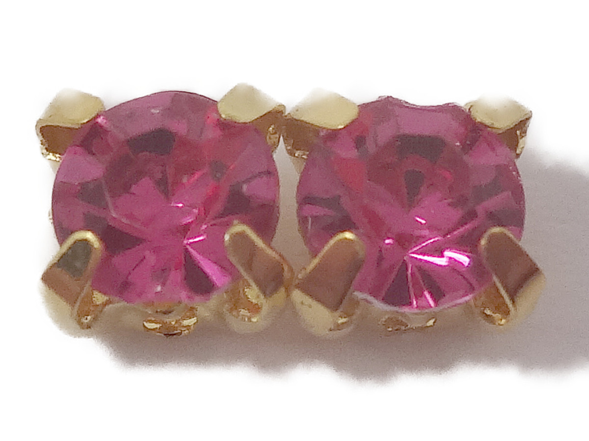 キラリ手芸部 No.3829ビジュー パーツ 手芸用 ツメ有り(アクリル)ピンク色_0.3×0.3cm_30個入り拍卖