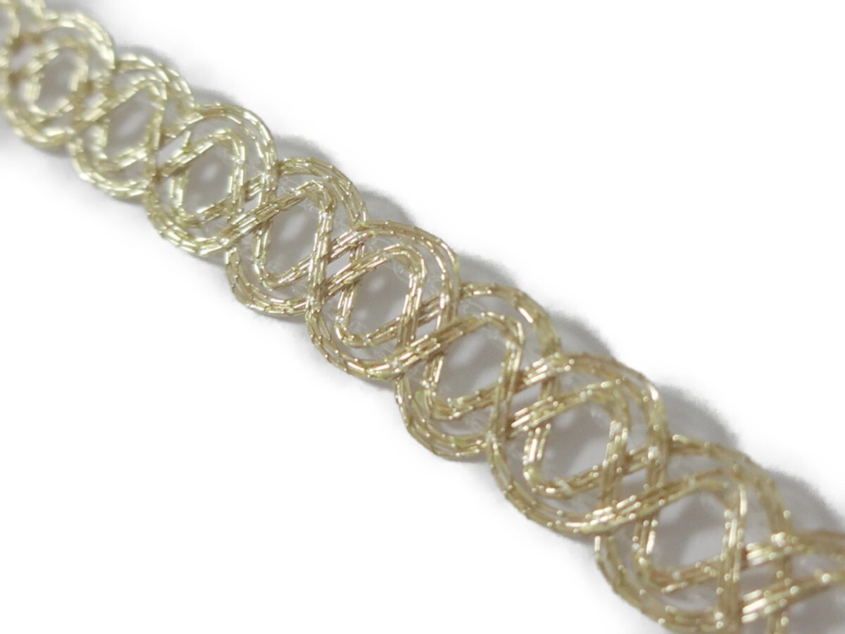 キラリ手芸部 No.5184ブレード 手芸用_金色(ゴールド)_幅0.5cm×長さ3m巻き拍卖