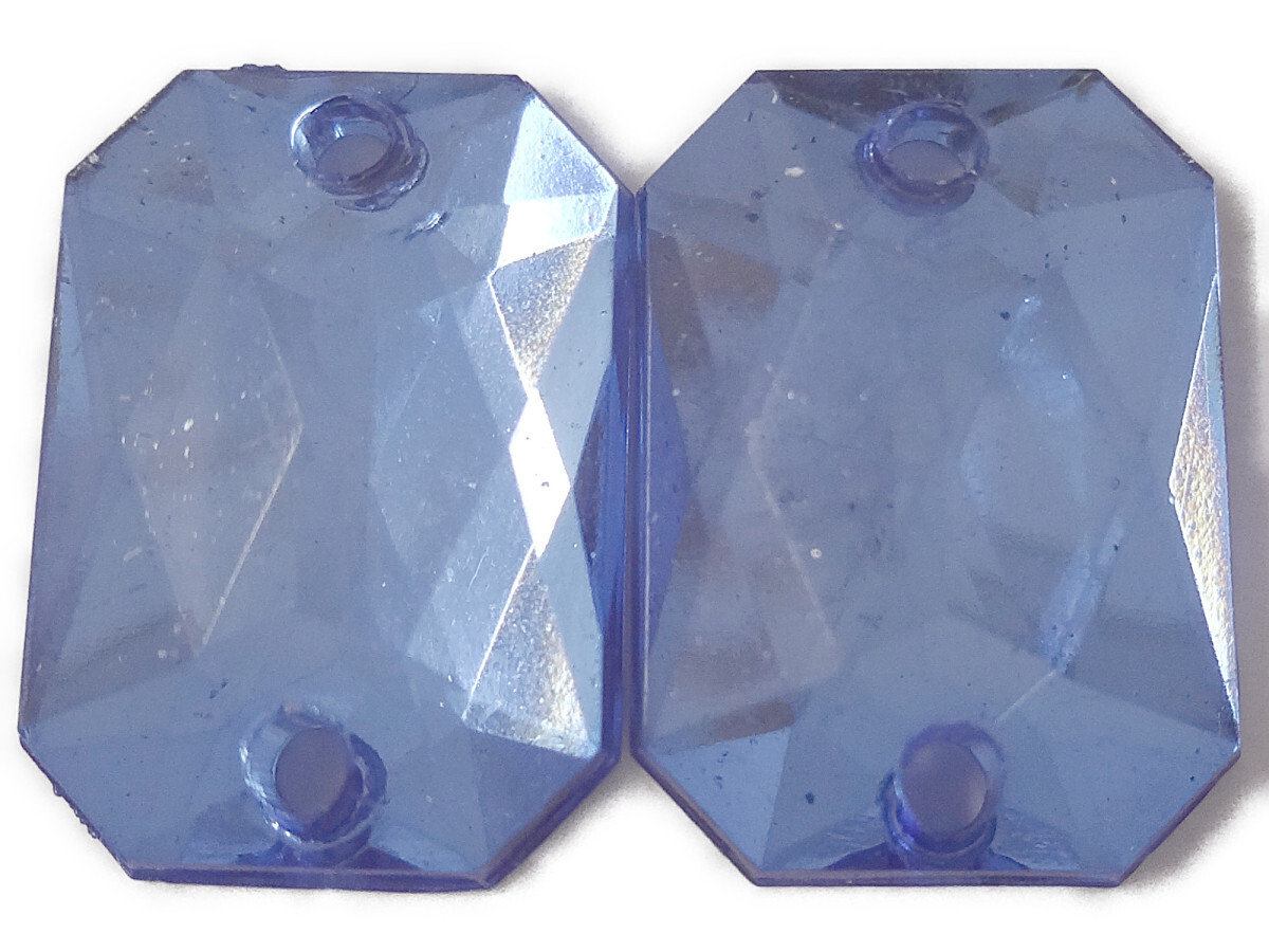 キラリ手芸部 No.3872ビジュー パーツ 手芸用 ソーオン ストーン(アクリル)青色(ブルー)_1.cm×1.4cm_20個入り拍卖