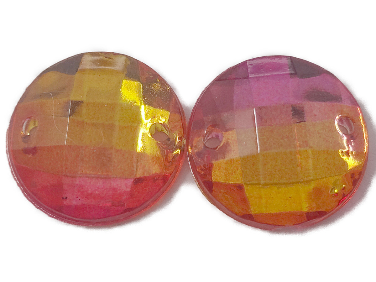 キラリ手芸部 No1295ビジュー パーツ 手芸用 ソーオン ストーン(アクリル)赤色(レッド)(グラデーション)_1.1×1.1cm_7個入り拍卖