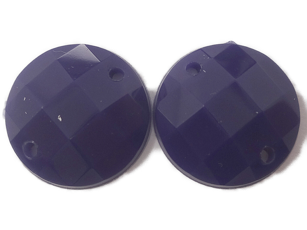 キラリ手芸部 No.907ビジュー パーツ 手芸用 ソーオン ストーン(アクリル)紺色(ネイビーブルー)_1.0×1.0cm_20個入り拍卖