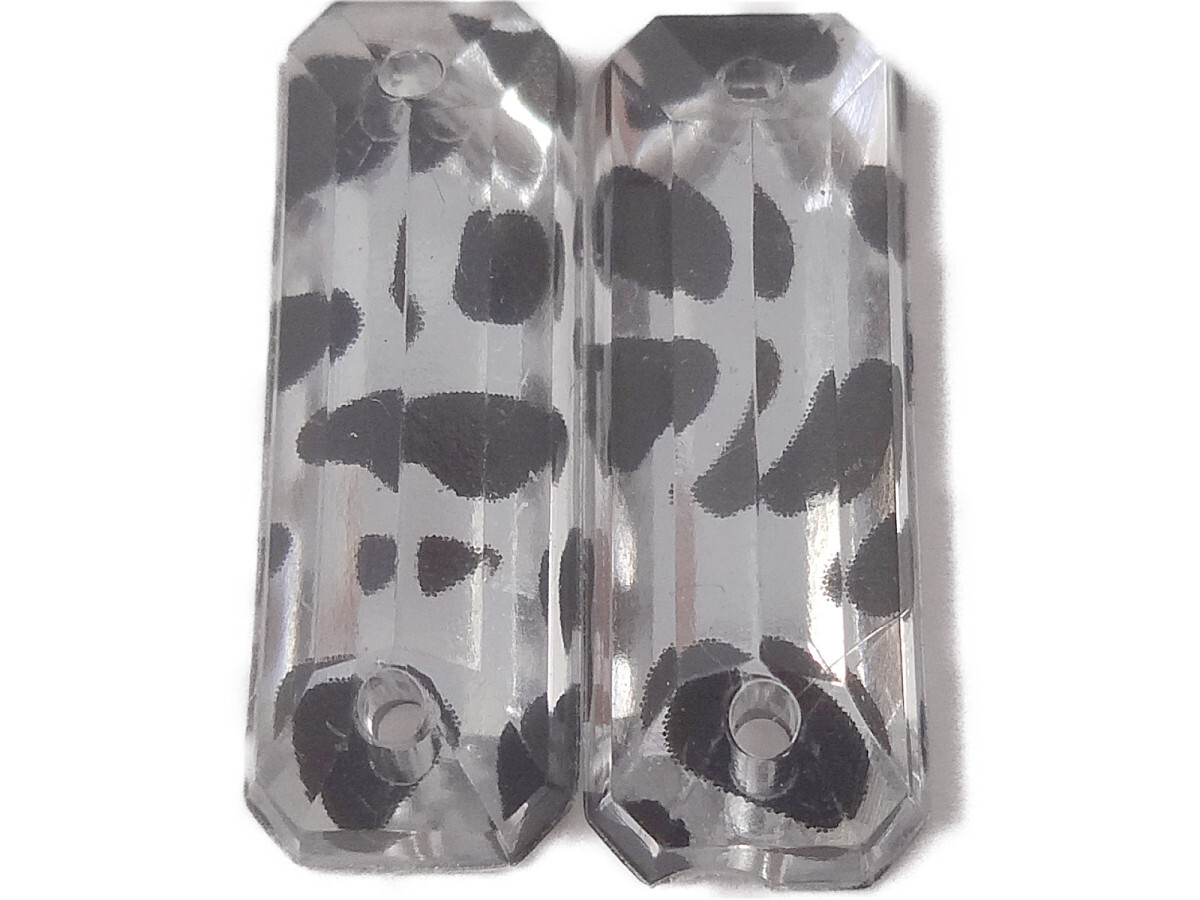 キラリ手芸部 No1153ビジュー パーツ 手芸用 ソーオン ストーン(アクリル)レオパード柄_0.6cm×1.8cm16個入り拍卖