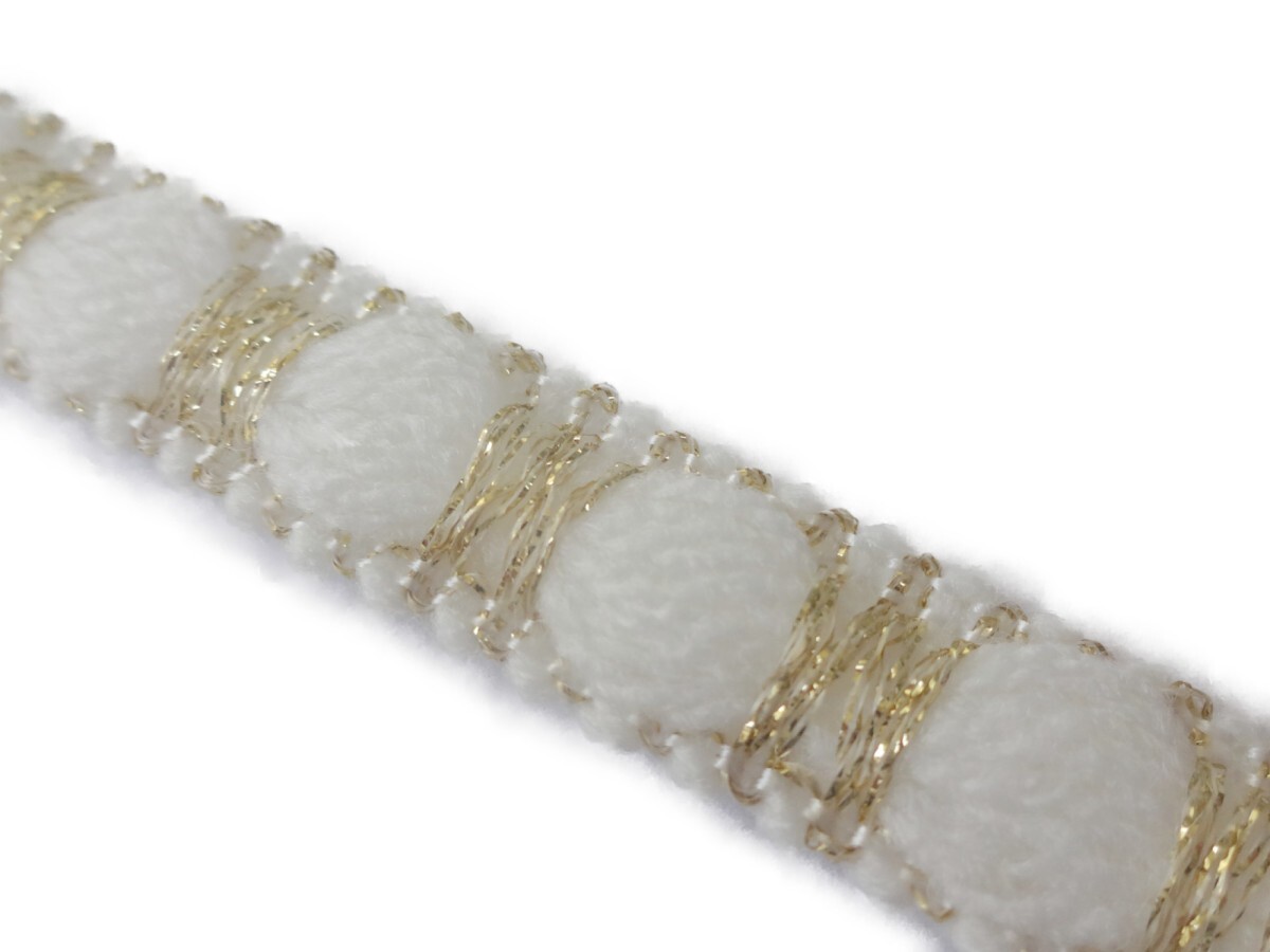 キラリ手芸部 No.3368ブレード_白色(ホワイト)_幅1.2cm×3m巻き(手芸用)拍卖