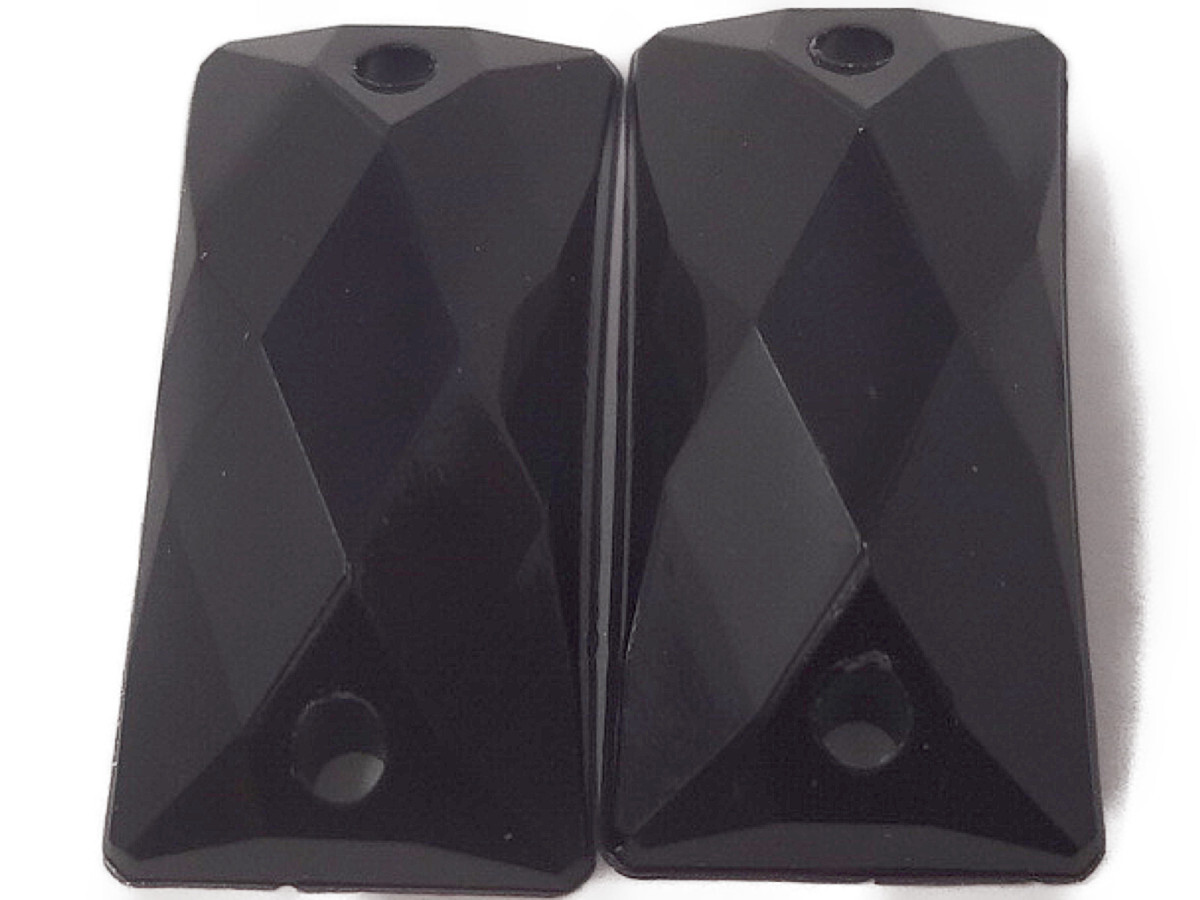 キラリ手芸部 No.267ビジュー パーツ 手芸用 ソーオン ストーン(アクリル)黒(ブラック)_1.0×1.9cm_7個入り拍卖